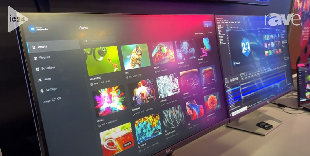 Video thumbnail: Two computer screens displaying Christie Pandoras Box show control software