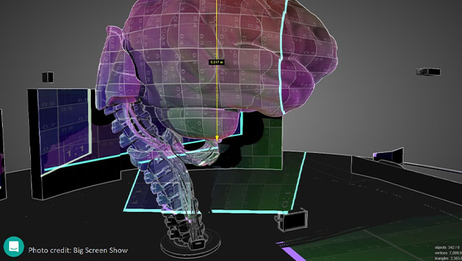 CGI render of the brain at the Russian Pavilion, Expo 2020 Dubai.
