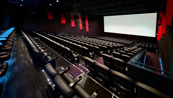Midland Square Cinema’s “Screen 1” flagship auditorium is fitted with the Christie CP4440-RGB large format projector for a highly engaging cinematic visual experience