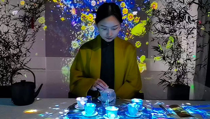 The delightful projections have injected vibrancy and created a new dimension to traditional tea arts. 
