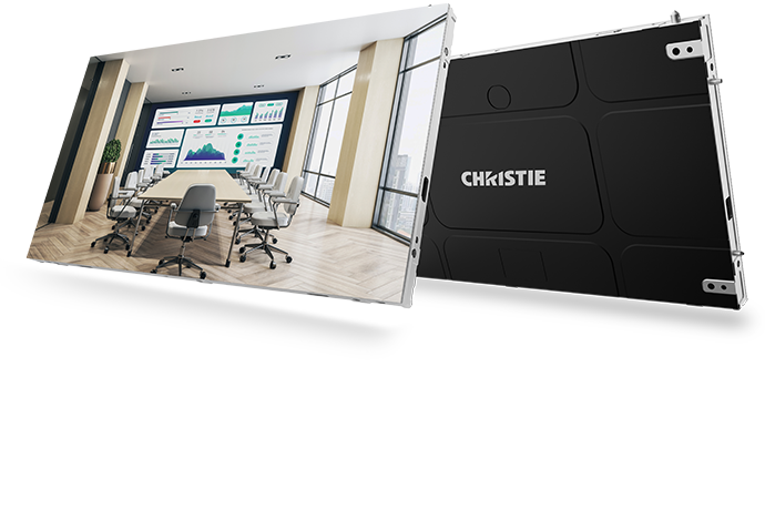 A boardroom appears on a Core Series LED video wall 